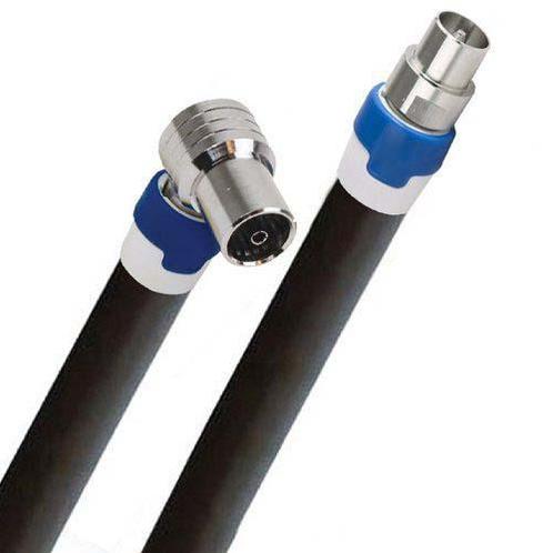 Coax Kabel - TV kabel - 0,75 meter - Zwart - TV Coax Kabel -, Bricolage & Construction, Électricité & Câbles