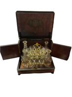 Drankkast - Naaldhout, Kristal, Gelakt messing, Antiek en Kunst