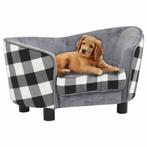 vidaXL Hondenbank 68x38x38 cm pluche grijs, Dieren en Toebehoren, Verzenden, Nieuw