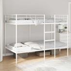 vidaXL Stapelbed zonder matras 100x200 cm staal wit, Huis en Inrichting, Slaapkamer | Bedden, Verzenden, Nieuw