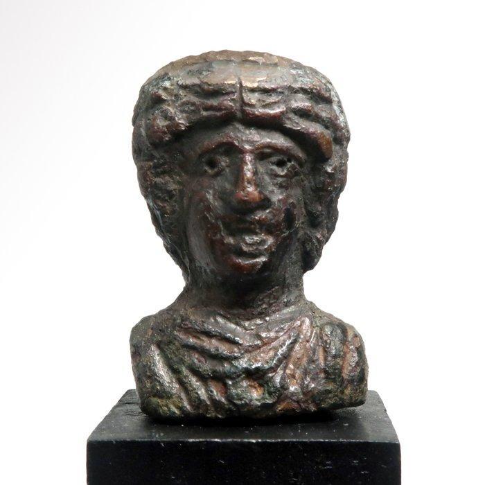 Oud-Romeins Brons Buste, Hoofd van Janus, Antiek en Kunst, Antiek | Overige Antiek