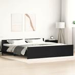 vidaXL Bedframe zonder matras 180x200 cm bewerkt hout zwart, Huis en Inrichting, Verzenden, Nieuw