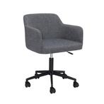 Hübsch - Bureaustoel - Rest - Donkergrijs - Polyester, Staal