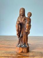 sculptuur, Maria met kind en wereldbol - 32.5 cm - Hout, Antiek en Kunst