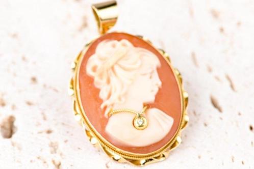 Pendentif - 18 carats Or jaune, Handtassen en Accessoires, Antieke sieraden