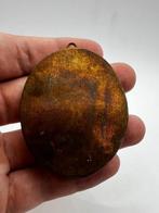 Reliekhouder - Brons, Gouden cartiglio - 20e eeuw - Sint, Antiek en Kunst