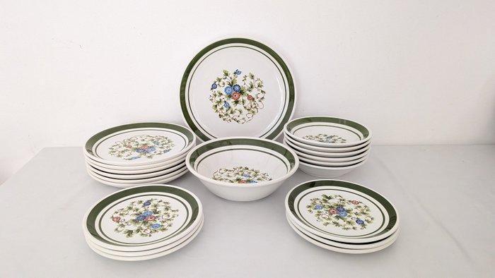 Ceramica Gualdo Tadino - Eetservies voor 6 (20) - Keramiek, Antiquités & Art, Antiquités | Meubles | Tables