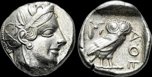Ca 454-404bc Attica, Athens Ar tetradrachm owl standing r..., Postzegels en Munten, Munten en Bankbiljetten | Verzamelingen, Verzenden