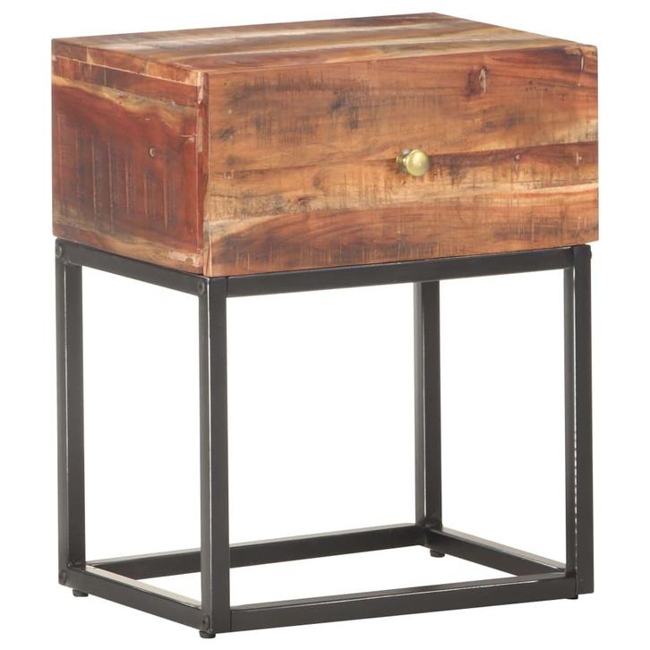 vidaXL Nachtkastje 40x30x50 cm ruw acaciahout, Huis en Inrichting, Kasten | Overige, Nieuw, Verzenden