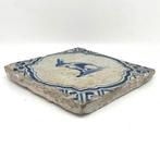 Antique Carreau - Antieke Delfsblauwe tegel met een