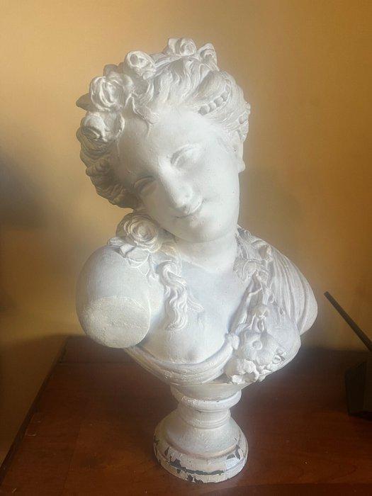 Buste, Large French Terracotta Bust – Signed “A.R. Marion” ,, Antiek en Kunst, Antiek | Keramiek en Aardewerk