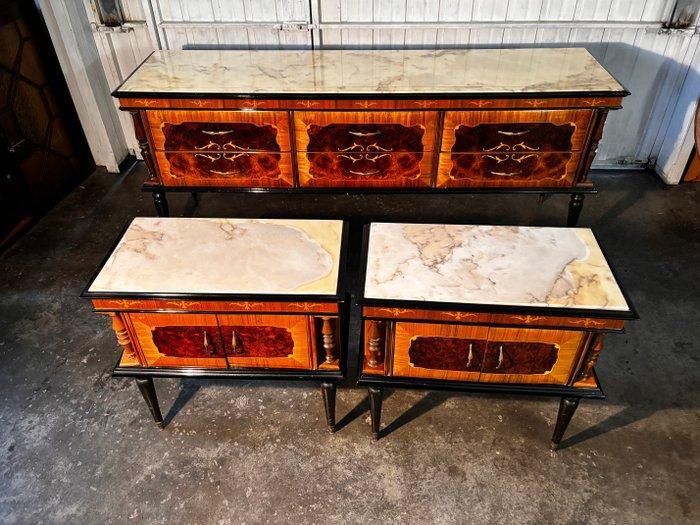 Credenza (3) - Hout - E nachtkastje, Antiquités & Art, Curiosités & Brocante