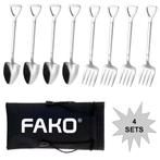 Fako Bijoux® - Gebak Bestek - Dessert Bestek - Schep & Hark, Verzenden, Nieuw