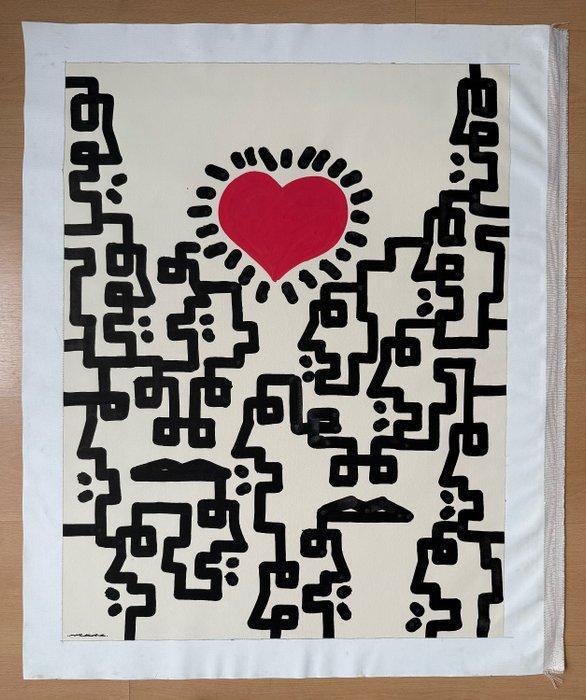 MrKas - Put love in everything you do and youll find joy,, Antiek en Kunst, Kunst | Schilderijen | Modern