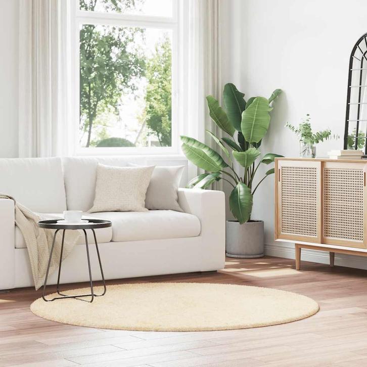 vidaXL Hoogpolig vloerkleed NAVARRA 160x160 cm polyester, Huis en Inrichting, Stoffering | Tapijten en Vloerkleden, Nieuw, Verzenden