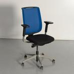 Steelcase bureaustoel, zwart, blauw mesh, 3D armleggers, Huis en Inrichting, Bureaus, Ophalen of Verzenden, Gebruikt
