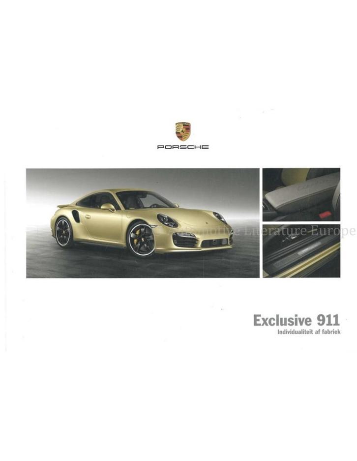 2014 PORSCHE 911 EXCLUSIVE HARDCOVER BROCHURE NEDERLANDS, Livres, Autos | Brochures & Magazines