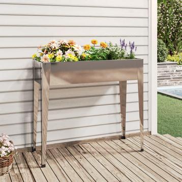 vidaXL Plantenbak 100,5x40,5x90 cm gegalvaniseerd staal, Verzenden