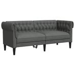 Chesterfield 2-zitsbank stof donkergrijs | Retour Deal 35%!, Huis en Inrichting, Verzenden, Chesterfield, Rechte bank, Stof
