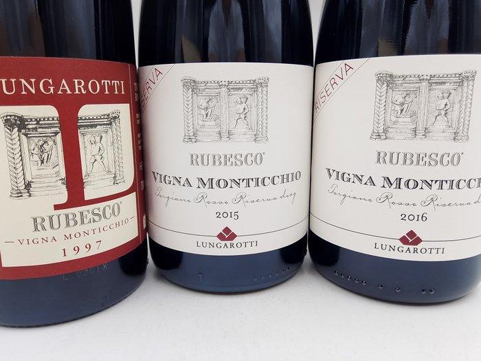1997 , 2015 & 2016 ungarotti, Rubesco Vigna Monticchio -, Verzamelen, Wijnen