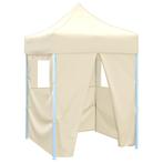 vidaXL Partytent met 4 zijwanden inklapbaar 2x2 m staal, Verzenden, Nieuw