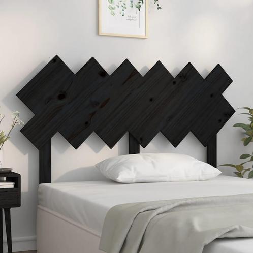 vidaXL Hoofdbord 132x3x81 cm massief grenenhout zwart, Huis en Inrichting, Slaapkamer | Bedden, Nieuw, Verzenden