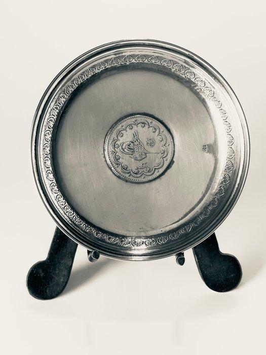 Tughra Ottomaans - Schotel - .800 zilver, Antiek en Kunst, Antiek | Meubels | Stoelen en Sofa's