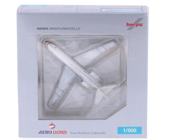 Schaal 1:500 Herpa 515474 AeroLloyd Sud Aviation Caravell..., Hobby en Vrije tijd, Modelbouw | Vliegtuigen en Helikopters, Zo goed als nieuw