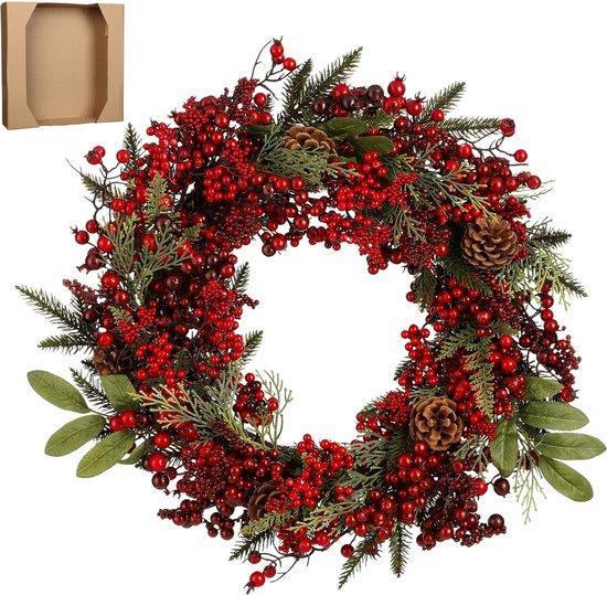 2dekans | House of Seasons Barney Kerstkrans - Ø50 cm -, Diversen, Kerst, Ophalen of Verzenden