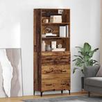 vidaXL Highboard met lade Oud Hout 69,5 x 34 x 180 cm, Huis en Inrichting, Kasten | Dressoirs, Verzenden, Nieuw