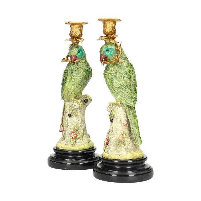 Kaarsenhouder - Brons, Marmer, Antiek en Kunst, Kunst | Designobjecten