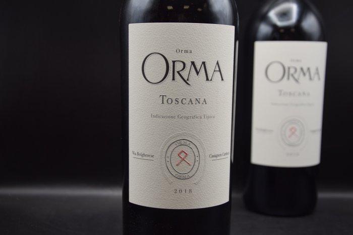 2018 Orma - Toscane IGT - 2 Magnums (1.5L), Verzamelen, Wijnen