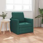 vidaXL Vloersofa Bed 2-in-1 Donkergroen 74x77x81 cm Stof, Verzenden, Nieuw