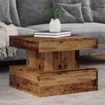 vidaXL Salontafel met LED-verlichting 50x50x40 cm oud, Huis en Inrichting, Tafels | Salontafels, Verzenden, Nieuw