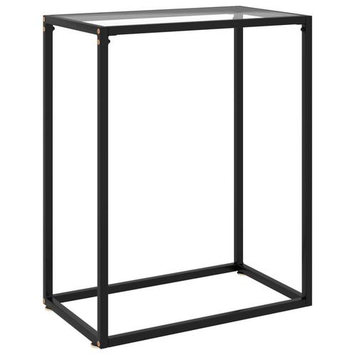 vidaXL Table console Transparent 60x35x75 cm Verre, Huis en Inrichting, Tafels | Salontafels, Verzenden