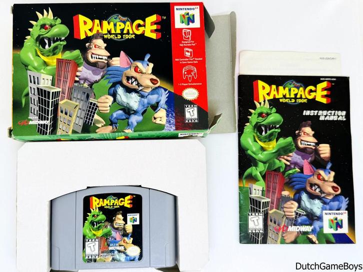 Nintendo 64 / N64 - Rampage - World Tour - USA, Games en Spelcomputers, Games | Nintendo 64, Gebruikt, Verzenden