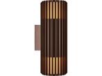 Nordlux Aludra-wandlamp-seaside-up & down-2xE27-bruin, Verzenden, Zo goed als nieuw