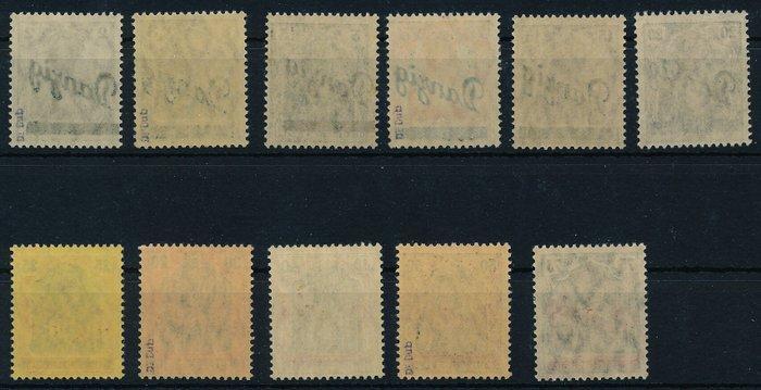 Danzig 1920 - Lot ex Mi. Nr. 21/39 met betere waarden, deze, Timbres & Monnaies, Timbres | Europe | Allemagne