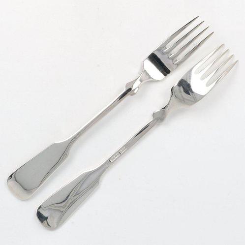 Robbe & Berking model: Alt Spaten Dessertvorken - Fourchette, Antiek en Kunst, Antiek | Zilver en Goud
