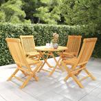 vidaXL Ensemble Ã  manger de jardin 5 pcs Bois de teck, Verzenden