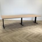 verstelbare vergadertafel 320x120 cm,  beuken-zwart, Gebruikt, Bureau