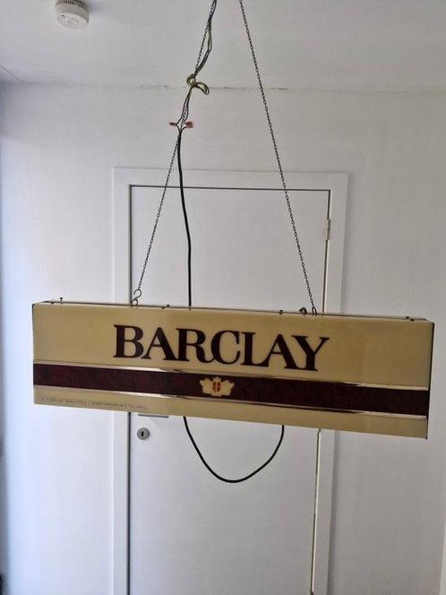 Barclay - Panneau publicitaire rétroéclairé - Métal,, Antiek en Kunst, Antiek | Wandborden en Tegels