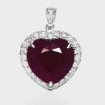 Zonder Minimumprijs - Hanger - 14 karaat Witgoud, IGI 7.05ct, Handtassen en Accessoires, Antieke sieraden