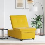 vidaXL Sofa Bed 3-in-1 Uittrekbaar Ontwerp Gele Velours, Huis en Inrichting, Verzenden, Nieuw