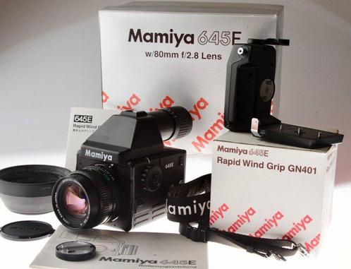 Mamiya 645E / 80mm 1:2,8E / Grip GN401 120 / medium formaat, Audio, Tv en Foto, Fotocamera's Analoog