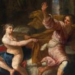 Neapolitan school (XVII) - Joseph and Potiphars Wife