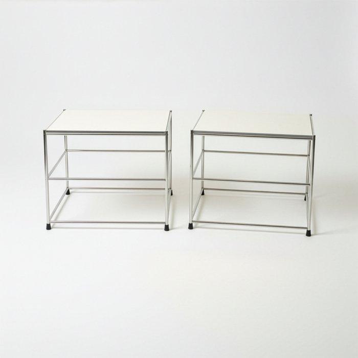 USM Haller - Bijzettafel (2) - Chroom, Antiek en Kunst, Antiek | Meubels | Stoelen en Sofa's