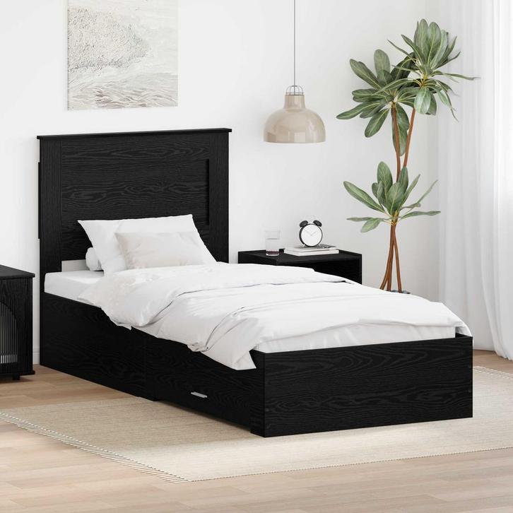 vidaXL Bedframe met lade met hoofdeinde met opslag Bewerkt, Maison & Meubles, Chambre à coucher | Lits, Envoi