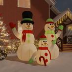 vidaXL Sneeuwpopfamilie opblaasbaar met LEDs 360 cm, Diversen, Kerst, Verzenden, Nieuw