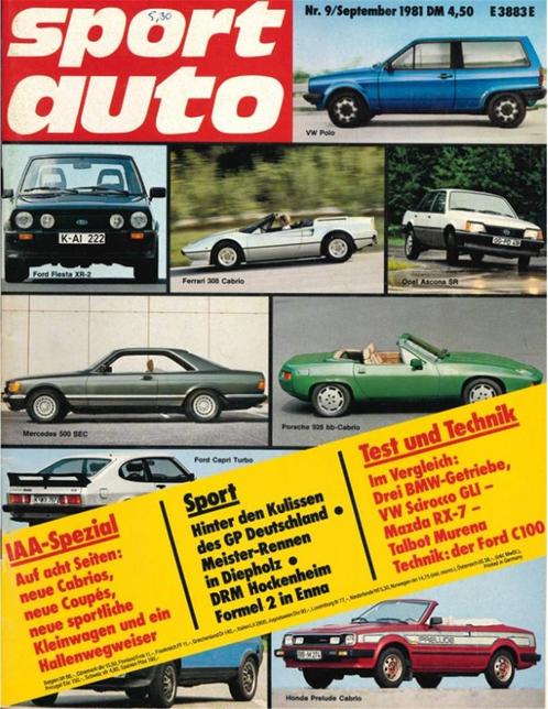 1981 SPORT AUTO MAGAZINE 09 DUITS, Livres, Autos | Brochures & Magazines, Enlèvement ou Envoi
